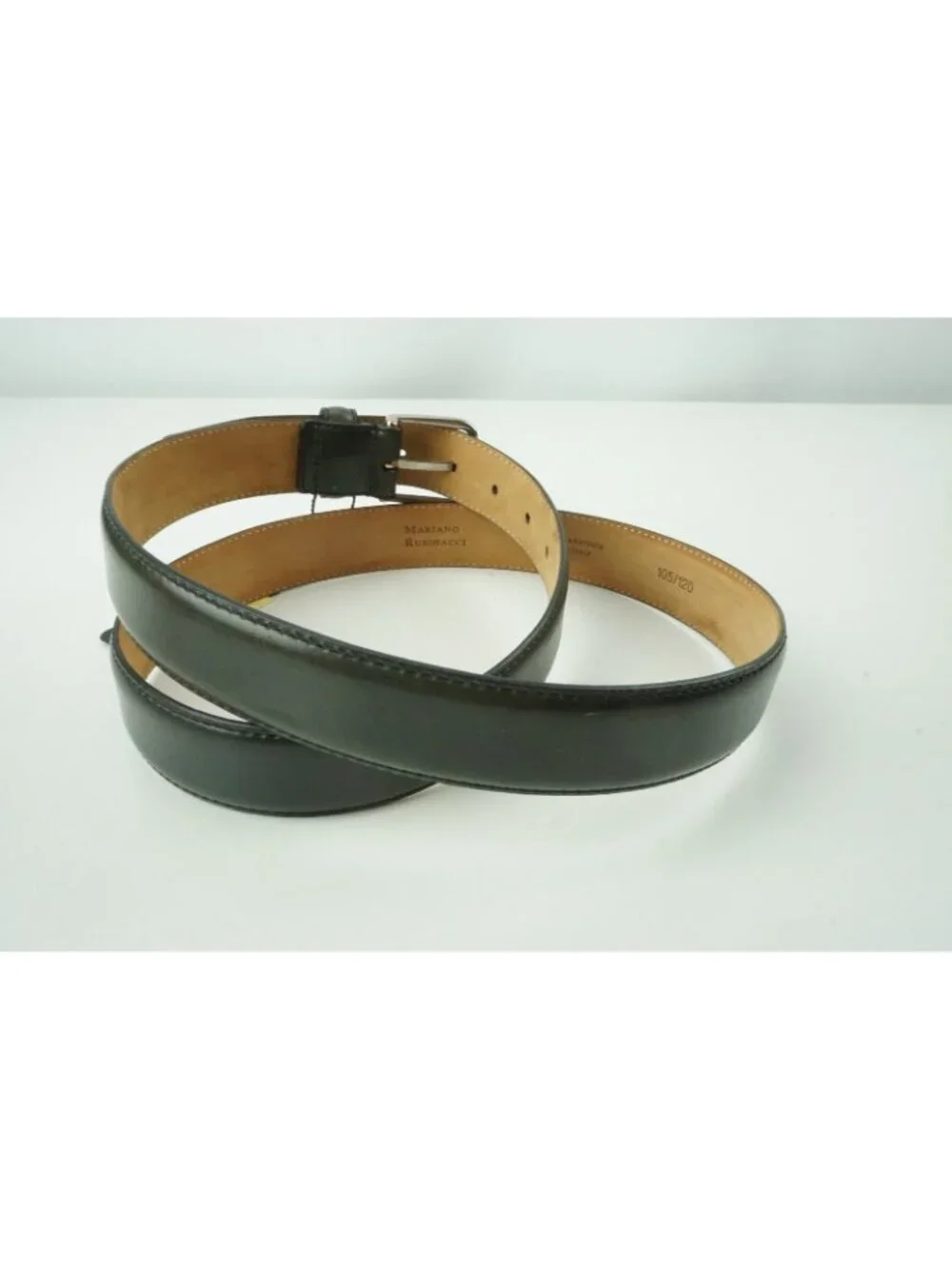Rubinacci Green Leather Made in Italy Sz 105-120 BRAND NEW